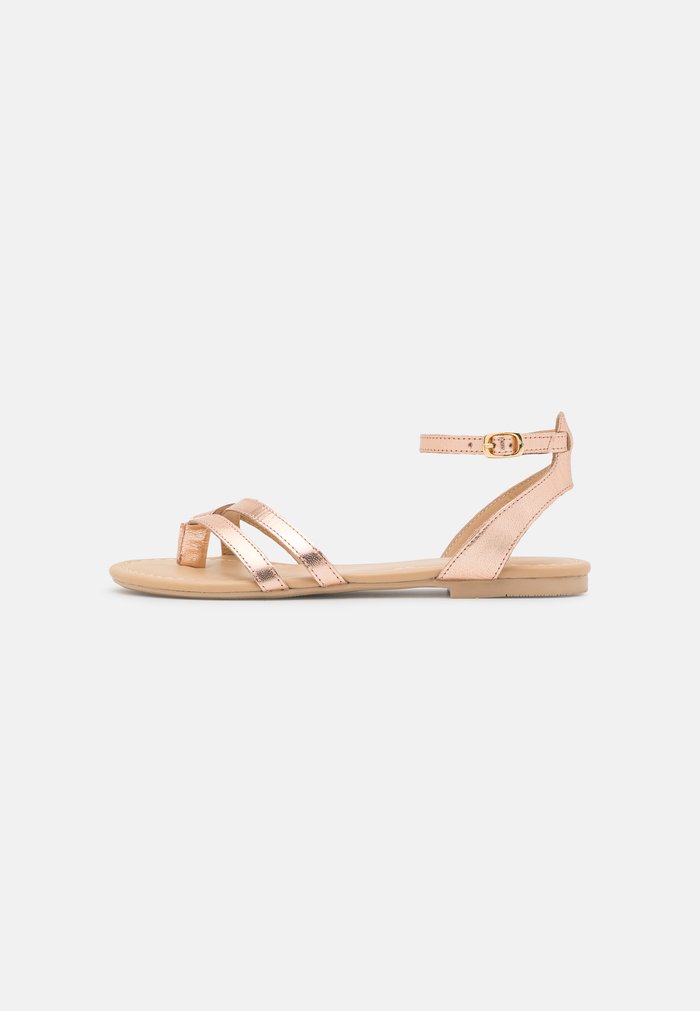 Sandales Anna Field T-bar Rose Doré Femme | EKG-7974550